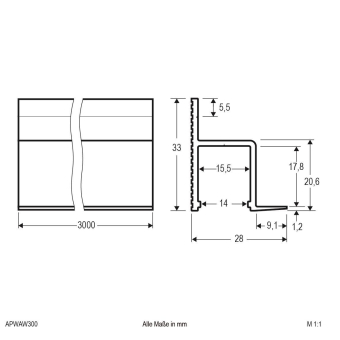 EVN Wandabschlussprofil         APWAW300 