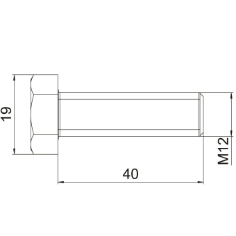OBO SKS 12x40 G F Sechskantschraube 