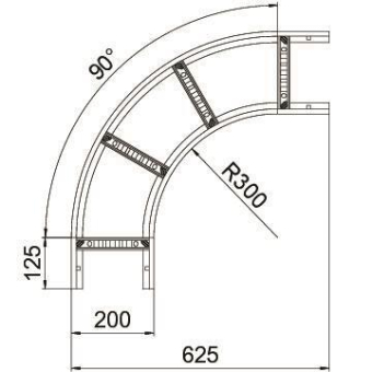 OBO LB 90 620 R3 FS Bogen 90° 
