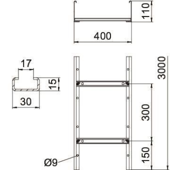 OBO SLCS 1140 3 FT Kabelleiter Sprosse 