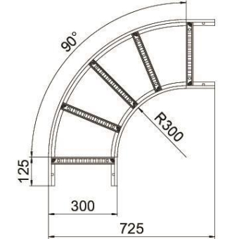 OBO LB 90 630 R3 FS Bogen 90° 