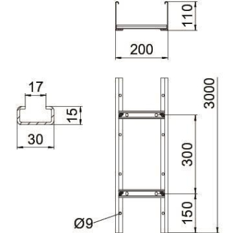OBO SLCS 1120 3 FT Kabelleiter Sprosse 