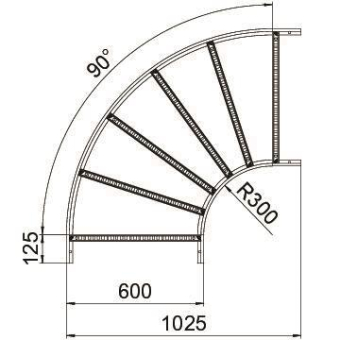 OBO LB 90 660 R3 FS Bogen 90° 