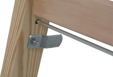 KRAU Sprossen-Doppelleiter Holz   170149 