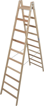Krause Holz-Sprossen-Doppelleiter 2x10 