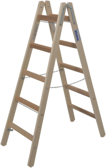 Krause Holz-Sprossen-Doppelleiter 2x5 