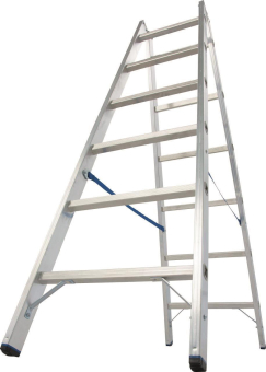 KRAU Sprossen-Doppelleiter (Alu)  124906 
