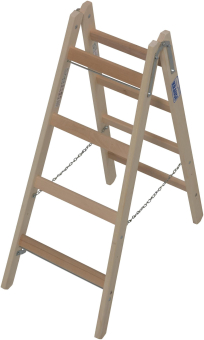 KRAU Sprossen-Doppelleiter (Holz) 170064 