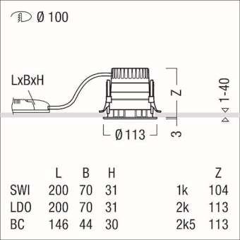 Zumtobel PANOS R R100 2k-840    62926699 