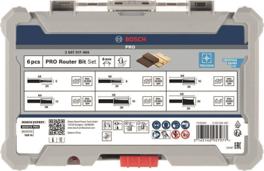 Bosch 2607017466 6tlg    6 TLG NUTFRÄSER 