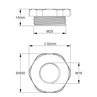 Kleinhuis Reduzierring M25     1893M2516 