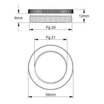 Kleinhuis Reduzierring Pg29      44/2921 