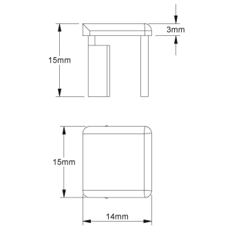 Kleinhuis Endstück 15X15         E1515.3 