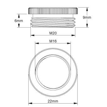 Kleinhuis Reduzierring M20 außen 44M2016 