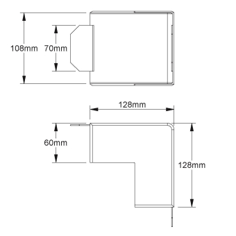 Kleinhuis Außeneck 60X110 grau  A60110.1 