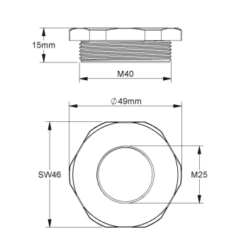 Kleinhuis Reduzierring M40     1893M4025 