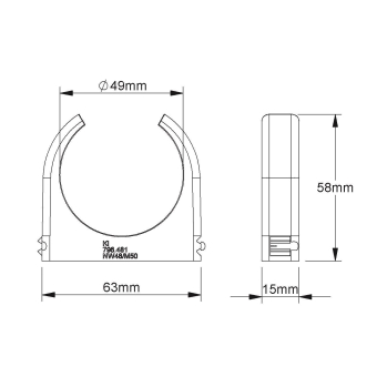 HKL Ro-Clip-Schelle              796 M50 