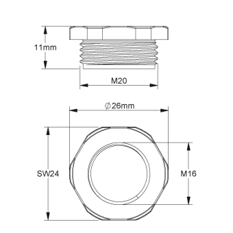 Kleinhuis Reduzierring M20     1893M2016 