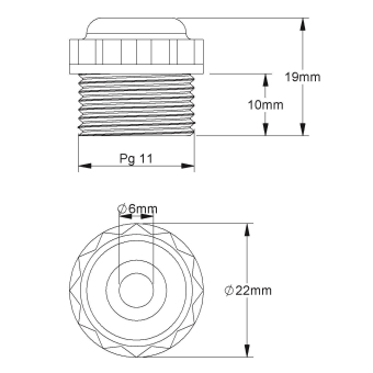 Kleinhuis Dichtungsnippel Pg11    485/11 