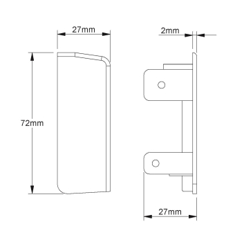 Kleinhuis Endstück links      T/SFE70L.3 