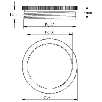 Kleinhuis Reduzierring Pg42      44/4236 