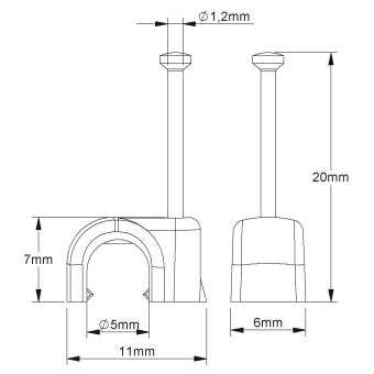 HKL Iso-Nagel-Clips                5-20W 