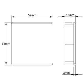 Kleinhuis Endstück HKL 60x60    ES6060.3 