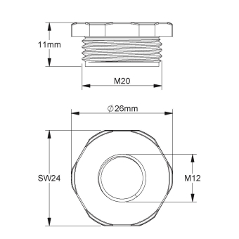 Kleinhuis Reduzierring M20     1893M2012 