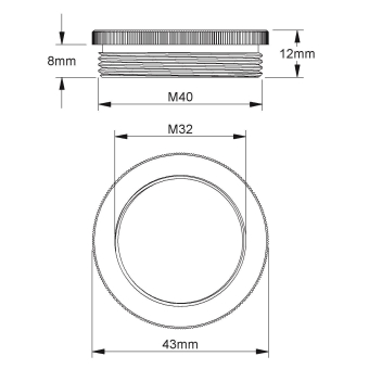 Kleinhuis Reduzierring M40 außen 44M4032 