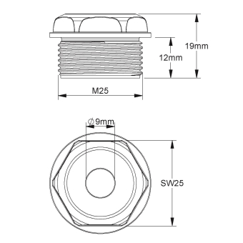 Kleinhuis Dichtungsnippel M25     485M25 