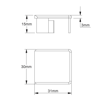 Kleinhuis Endstück 32x30mm ASA   E3030.3 