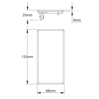 Kleinhuis Endstück 133x66mm ASA BE1308.3 