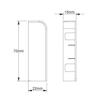 Kleinhuis Endstück links SDK    SFE70L.3 