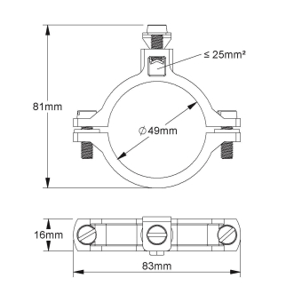 Kleinhuis Erd.-Rohrschelle 1 1/2 40/11/2 