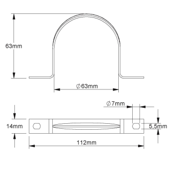 Kleinhuis Befestigungsschelle ST  736M63 