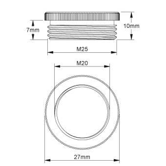 Kleinhuis Reduzierring M25 außen 44M2520 