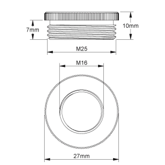 Kleinhuis Reduzierring M25 außen 44M2516 