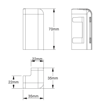 Kleinhuis Außeneck SDK 20X70     SFA70.5 