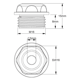 Kleinhuis Dichtungsnippel M16     485M16 