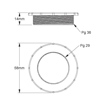 Kleinhuis Reduzierring Pg36    1893/3629 