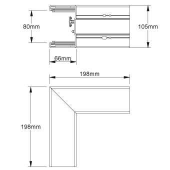 Kleinhuis Außeneck BS 65X105/80 BA1058.8 