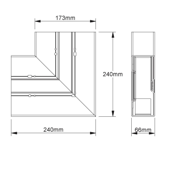 Kleinhuis Flachwinkel 90°       BW1708.3 