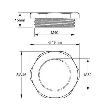 Kleinhuis Reduzierring metrisch 893M4032 