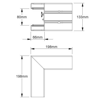 Kleinhuis Außeneck BS 65X130/80 BA1308.5 