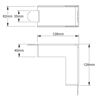 Kleinhuis Außeneck 40X60 weiß    A4060.6 