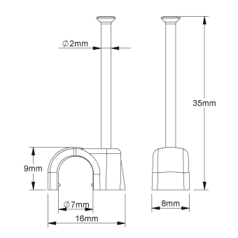 HKL Iso-Nagel-Clips                7-35W 