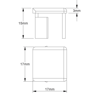 Kleinhuis Endstück 20X20 grau    E2020.1 