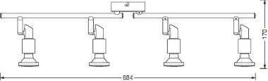 Ledvance LED SPOT GU10 4x2.6W 2700 