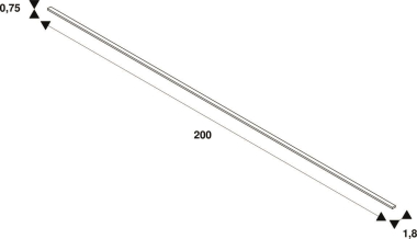 SLV 1  Schiene Abdeckung, sw 2m  1004783 