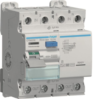 Hager Fi-Schalter 4polig 10kA    CFB625E 